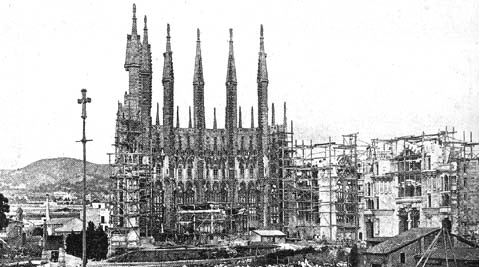 The Sagrada Familia in 1897